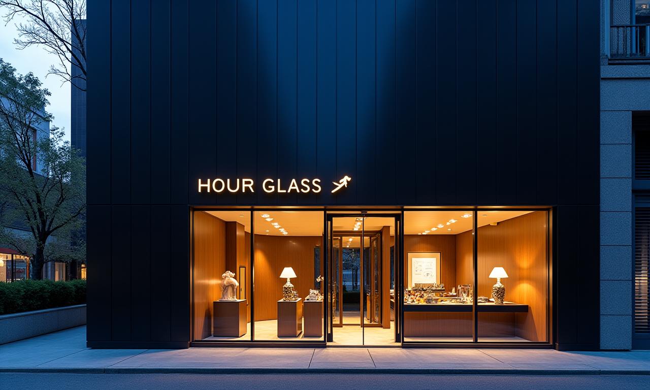 銀座ブティックの夜の外観